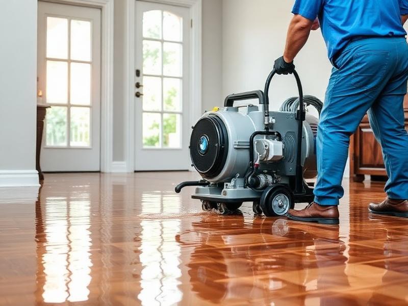 Industrial water extraction equipment removing standing water in Laredo home
