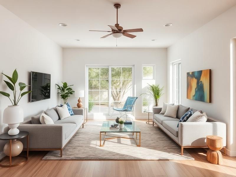 Fully restored living room after water damage restoration